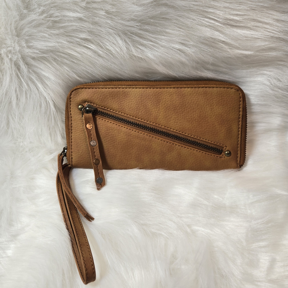 Free People Brown Clutch Wristlet